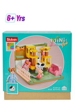 Sluban M38-B0919D 103-Piece Mini Handcraft Cat Playroom 103 6+ Years  - Image 1