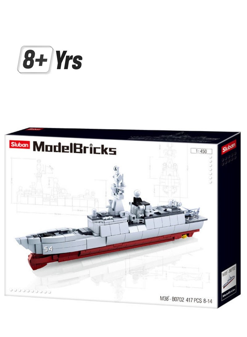 Sluban M38-B0702 417-Piece Model Bricks-054A Frigate 1:450 417 8+ Years - Image 1