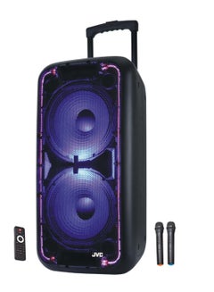 JVC Portable Trolley Bluetooth Speaker With 1600W PMPO Powerfull Output Bluetooth And 2 Microphones XS-N518PB Black  - Image 1