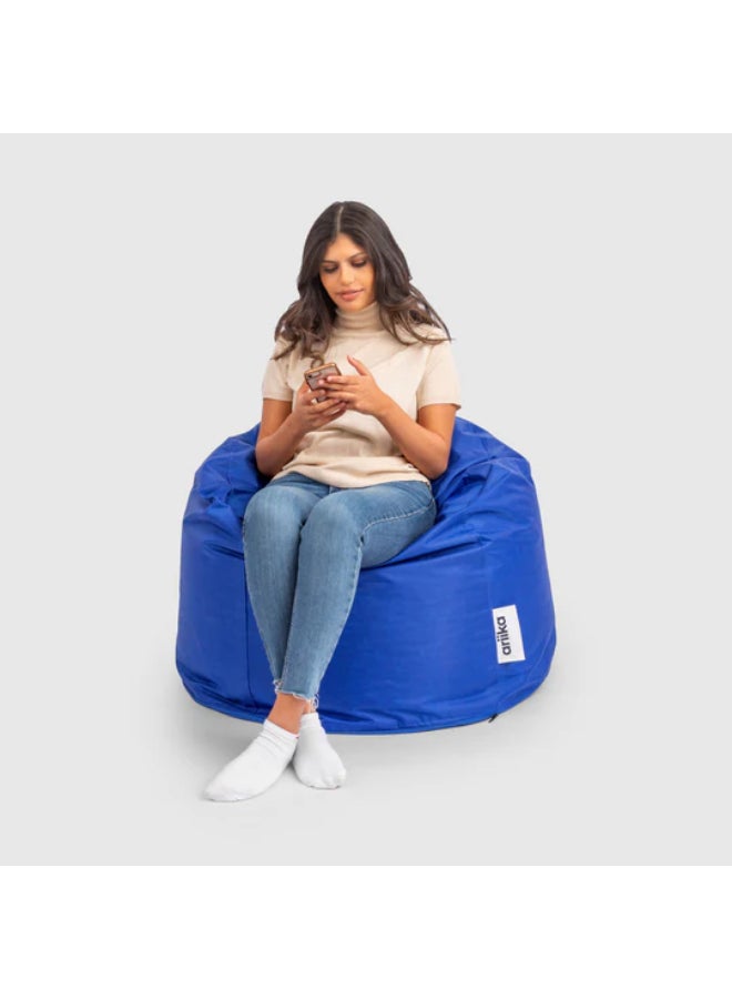 Ariika - Leather Big Buff Bean Bag Jeans Blue 60 × 94cm - Image 1