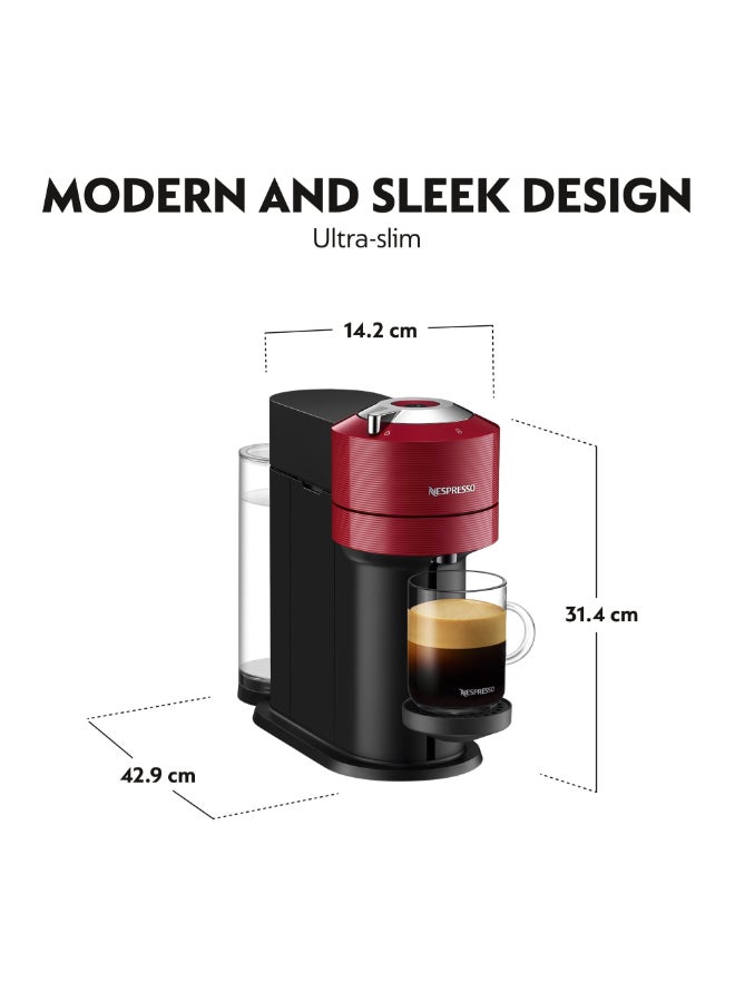 نسبرسو نسبريسو فيرتو نكست GCV1 ماكينة تحضير القهوة بالكبسولات، مع خافقة الحليب آيروتشينو 3 لرغوة الحليب للكابتشينو واللاتيه، تحضر 7 أحجام أكواب للقهوة السوداء، 1.1 لتر، أحمر 1.1 L 1500 W GCV1-RE-3694-BK أحمر/أسود - Image 5