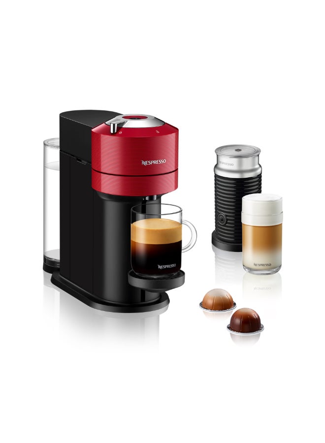 نسبرسو نسبريسو فيرتو نكست GCV1 ماكينة تحضير القهوة بالكبسولات، مع خافقة الحليب آيروتشينو 3 لرغوة الحليب للكابتشينو واللاتيه، تحضر 7 أحجام أكواب للقهوة السوداء، 1.1 لتر، أحمر 1.1 L 1500 W GCV1-RE-3694-BK أحمر/أسود - Image 1