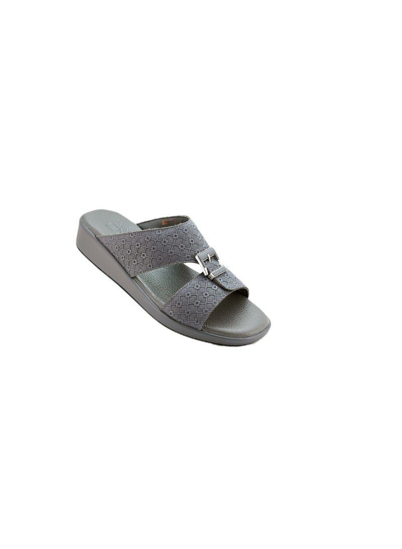 barjeel uno - Elegant Arabic Sandals Grey - Image 1