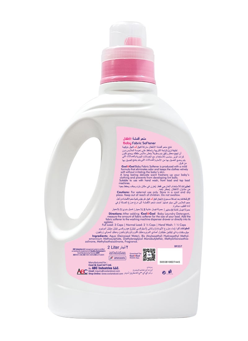 Cool & Cool Baby Fabric Softner 2 Liter White/Pink 2Liters - Image 2