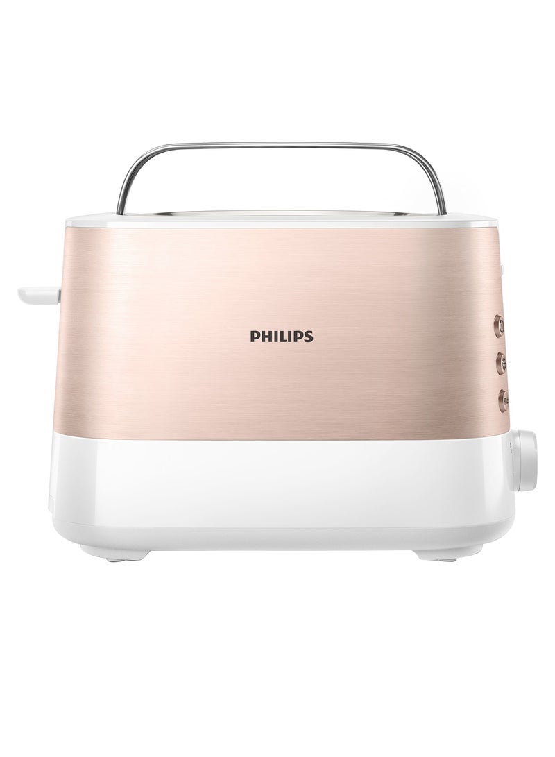 2-Slot Viva Metal Toaster 950 W HD2637/11 Rose Gold/White - pnsku/N51379826A/45/_/1707389942/65124f74-5c5c-417d-978b-43a85be69755