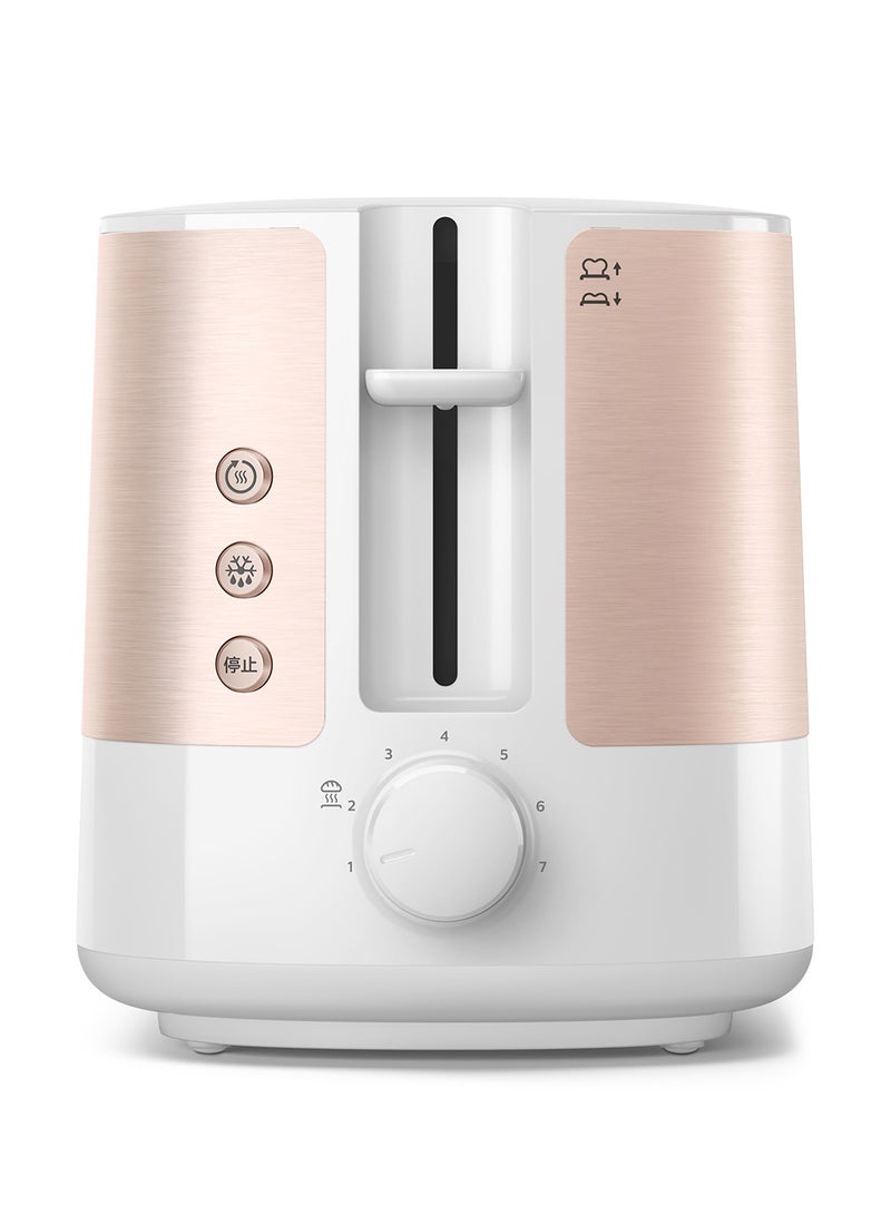 2-Slot Viva Metal Toaster 950 W HD2637/11 Rose Gold/White - pnsku/N51379826A/45/_/1707389962/05f42671-2bcc-469e-b034-5313444c6506