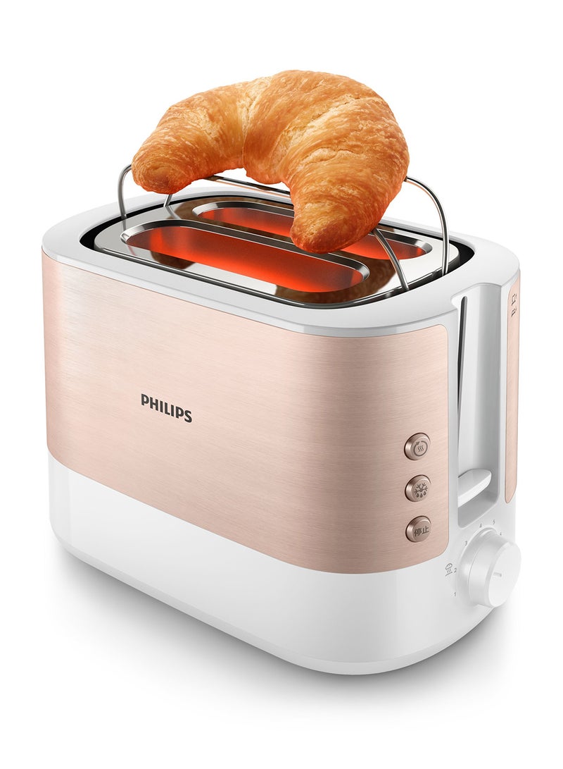 2-Slot Viva Metal Toaster 950 W HD2637/11 Rose Gold/White - pnsku/N51379826A/45/_/1707389962/da277352-615d-45e6-b5a2-63e0d867a488