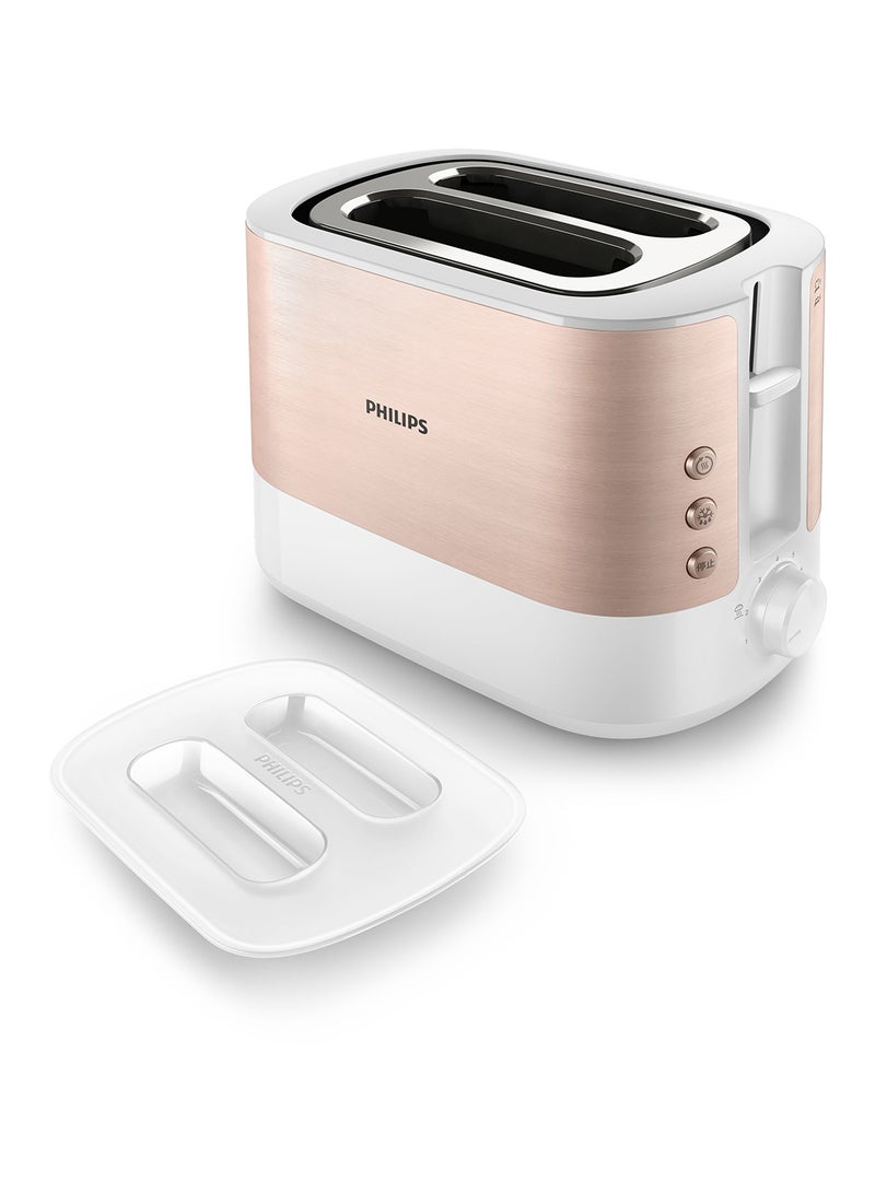 2-Slot Viva Metal Toaster 950 W HD2637/11 Rose Gold/White - pnsku/N51379826A/45/_/1707389964/0fdc9282-b6db-4b6d-933b-f118753bad92