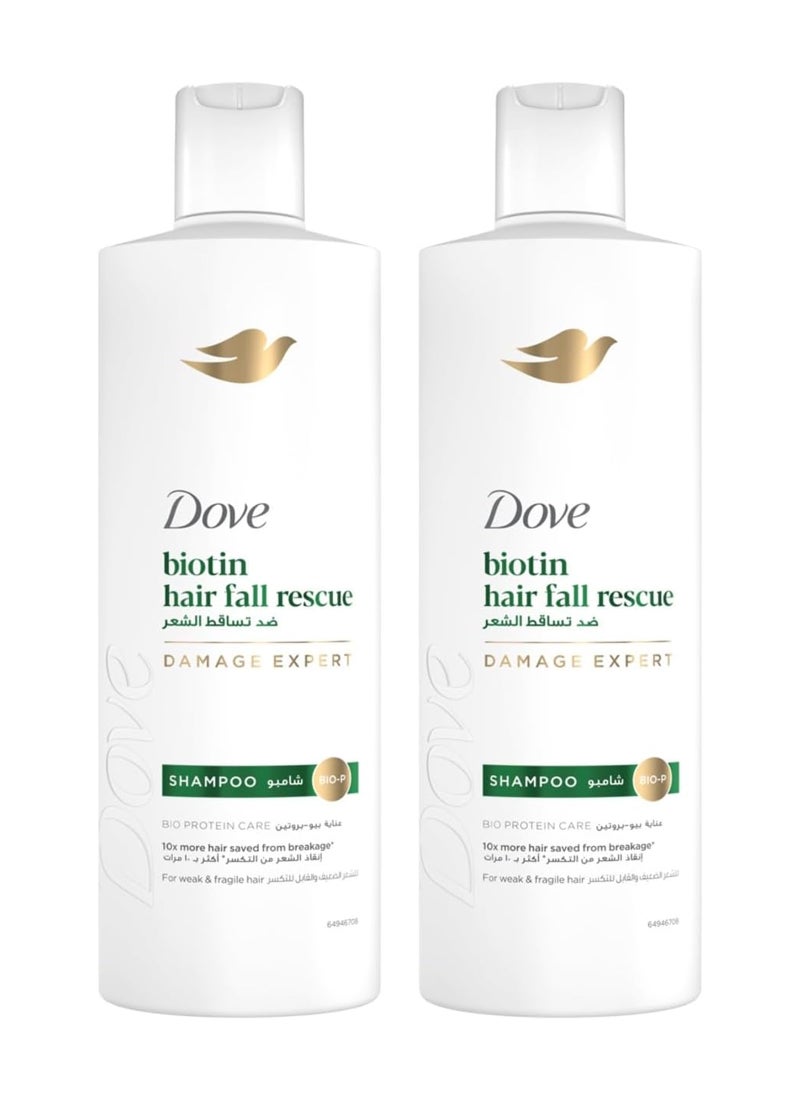 Dove Shampoo Hair Fall Multicolour 2x400ml - Image 1