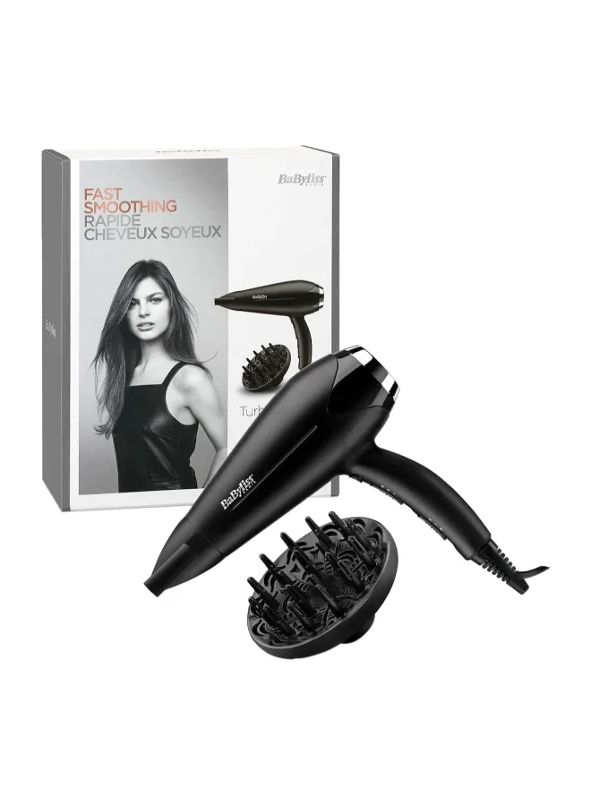 babyliss Hair Dryer Turbo Smooth 2200 | Powerful Dryer With Adjustable Speed Settings | Multiple Heat Settings For Customized Styling | Ionic Technology Reduces Frizz And Enhances Shine | D572DSDE