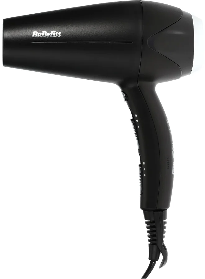 بيبي ليس Hair Dryer Turbo Smooth 2200 | Powerful Dryer With Adjustable Speed Settings | Multiple Heat Settings For Customized Styling | Ionic Technology Reduces Frizz And Enhances Shine | D572DSDE Black