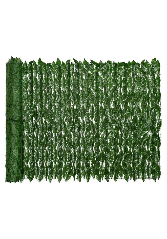 لينجوي لفائف أوراق صناعية حاجبة للحفاظ على الخصوصية مناسبة لسياج الحديقة أخضر 100x300سم - Image 1