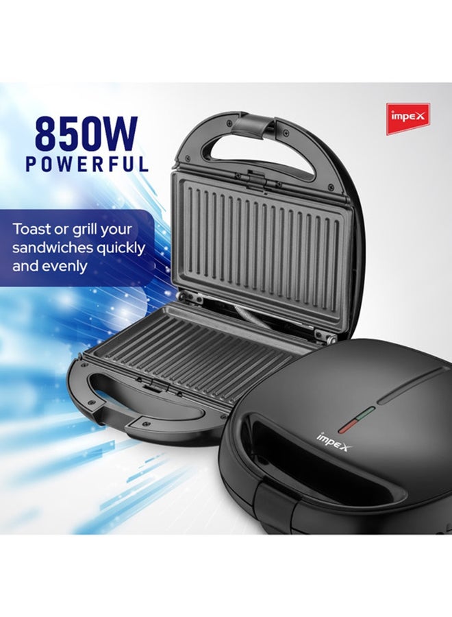إمبكس ماكينة صنع السندويتشات 3 في 1 850 W SW 3605 أسود  - Image 4