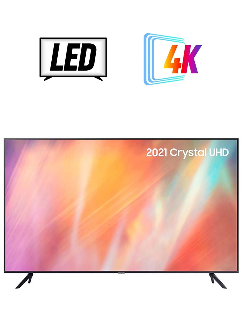 Samsung 50-Inch Crystal UHD 4K Flat Smart TV (2021) UE50AU7100 Black  - Image 1