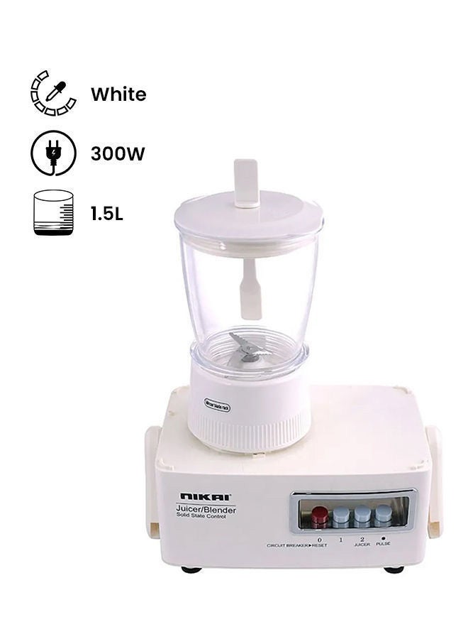 نيكاي محضر طعام كهربائي 4 في 1 1.5 L 300 W NFP1724N أبيض - Image 2