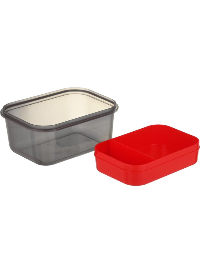 m-design - Fresco Lunch Box Black/Red 1.1Liters - Image 1