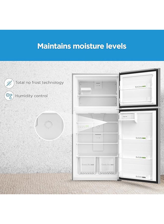 Midea Midea 845L Gross Top Mount Double Door Refrigerator, 2 Doors Total No Frost Fridge Freezer, Humidity Control, Active-C Fresh, Multi-Air Flow, LED Display, Electronic Control, Stainless Steel HD845FWES HD845FWES Grey  - Image 3