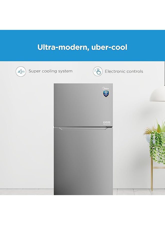 Midea Midea 845L Gross Top Mount Double Door Refrigerator, 2 Doors Total No Frost Fridge Freezer, Humidity Control, Active-C Fresh, Multi-Air Flow, LED Display, Electronic Control, Stainless Steel HD845FWES HD845FWES Grey  - Image 5