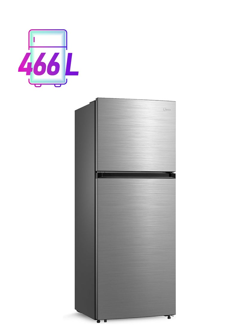 Midea - 645L Gross And 466L Net Capacity Top Mount Double Door Refrigerator, 2 Doors Frost Free Fridge Freezer With Smart Sensor And Humidity Control, Active-C Fresh, Multi-Air Flow MDRT645MTE46 Silver - Image 1