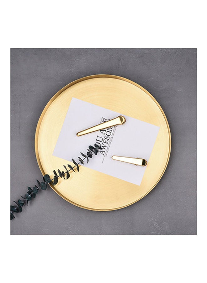 عربست صينية مستديرة من الستانلس ستيل بتصميم أوروبي، باللون الذهبي ذهبي 30سم - Image 3