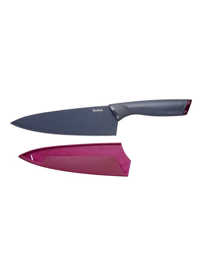 Tefal Chef Knife With Cover Grey/Purple 20cm - Image 2
