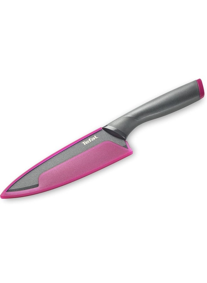 Tefal Stainless Steel Fresh Kitchen Chef Knife With Plastic Cover Grey 15cm - Image 5