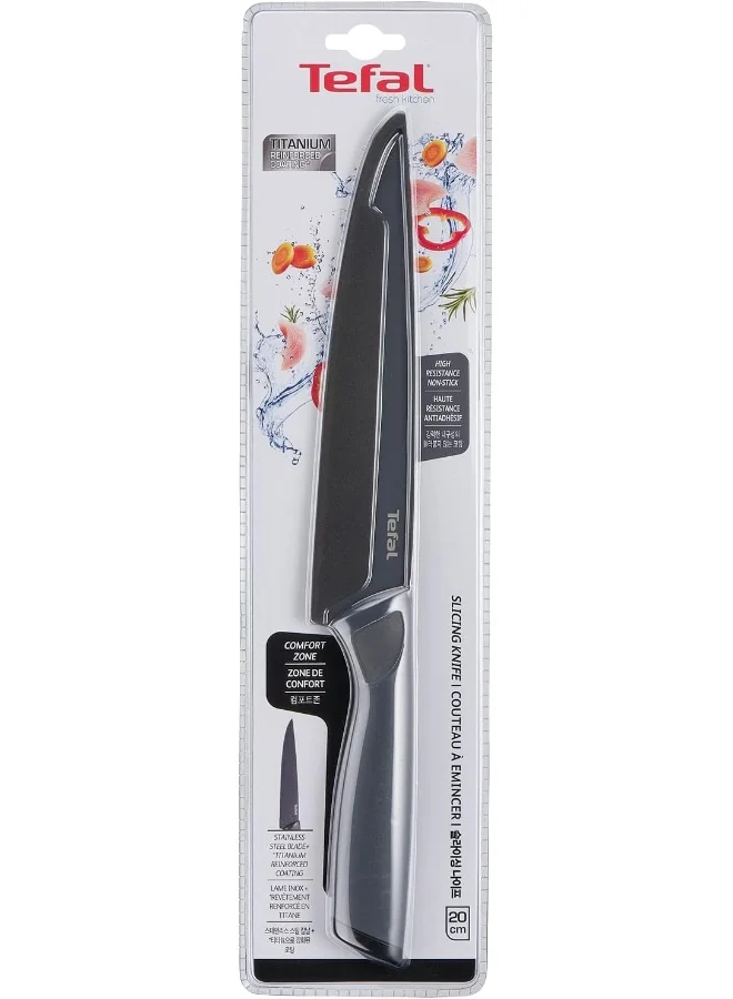 Tefal Slicing Knife With Cover Grey 20cm