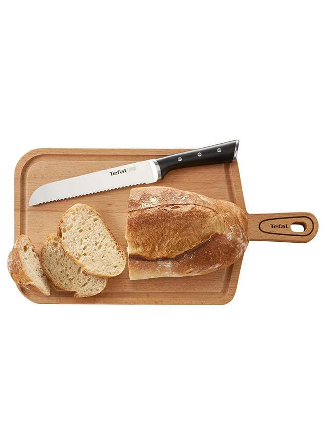 Tefal TEFAL Ice Force Bread Knife | 20 cm | Kitchen Knife | German Stainless Steel Blade | Long-Lasting Cutting Performance and Sharpness | Dishwasher safe | Black | 2 Years Warranty | K2320414 Black 20cm
