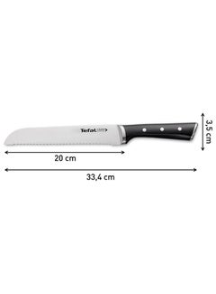 Tefal TEFAL Ice Force Bread Knife | 20 cm | Kitchen Knife | German Stainless Steel Blade | Long-Lasting Cutting Performance and Sharpness | Dishwasher safe | Black | 2 Years Warranty | K2320414 Black 20cm  - Image 3