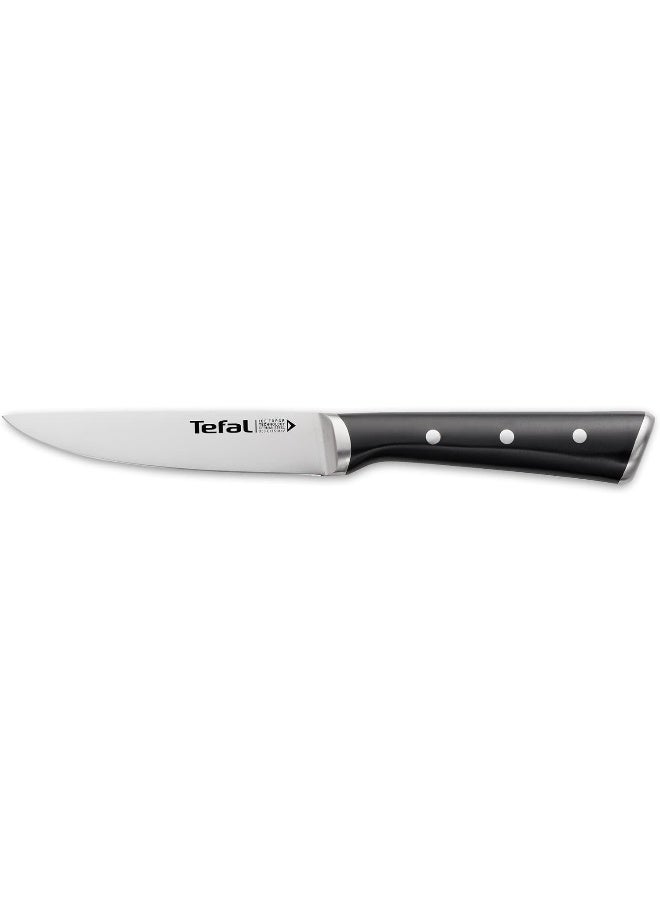 تيفال - TEFAL سكين متعدد الاستخدامات Ice Force | 11 سم | سكين مطبخ | شفرة فولاذ ألماني مقاوم للصدأ | أداء حاد وطويل الأمد | قابلة للغسل في غسالة الأطباق | أسود | ضمان لمدة سنتين | K2320914 أسود 11سم - Image 1
