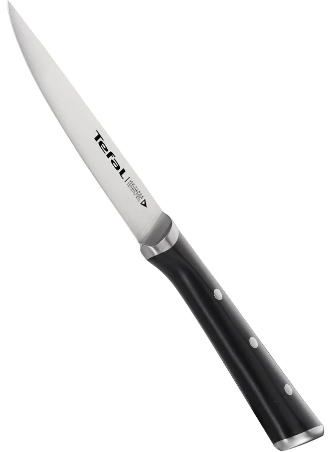 تيفال TEFAL سكين متعدد الاستخدامات Ice Force | 11 سم | سكين مطبخ | شفرة فولاذ ألماني مقاوم للصدأ | أداء حاد وطويل الأمد | قابلة للغسل في غسالة الأطباق | أسود | ضمان لمدة سنتين | K2320914 أسود 11سم