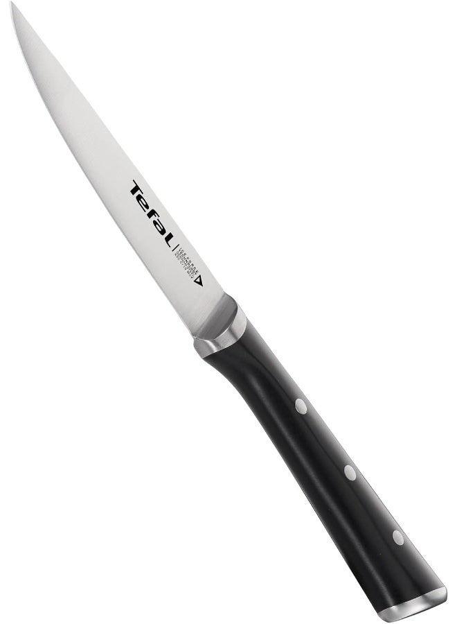 تيفال - TEFAL سكين متعدد الاستخدامات Ice Force | 11 سم | سكين مطبخ | شفرة فولاذ ألماني مقاوم للصدأ | أداء حاد وطويل الأمد | قابلة للغسل في غسالة الأطباق | أسود | ضمان لمدة سنتين | K2320914 أسود 11سم - Image 1