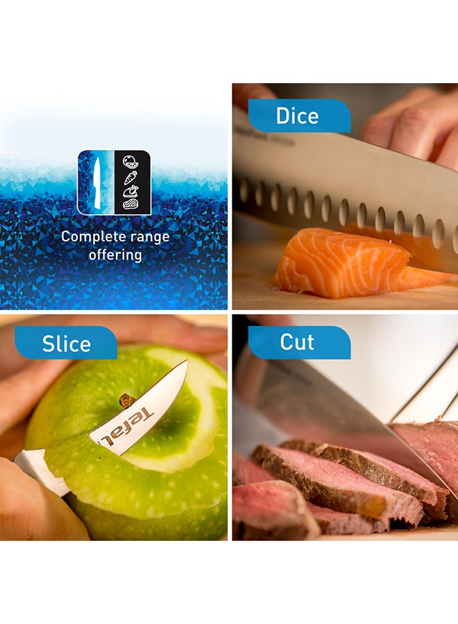 Tefal - TEFAL Ice Force Curved Paring Knife | 7cm | Kitchen Knife | German Stainless Steel Blade | Long-Lasting Cutting Performance and Sharpness | Dishwasher safe | Black | 2 Years Warranty | K2321214 Black 7cm - Image 1