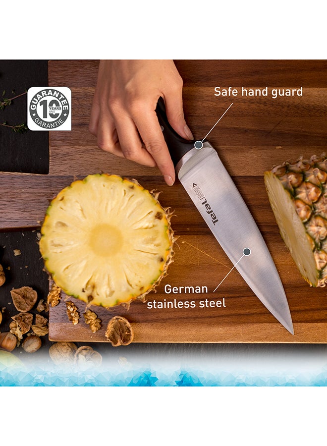Tefal - TEFAL Ice Force Curved Paring Knife | 7cm | Kitchen Knife | German Stainless Steel Blade | Long-Lasting Cutting Performance and Sharpness | Dishwasher safe | Black | 2 Years Warranty | K2321214 Black 7cm - Image 1