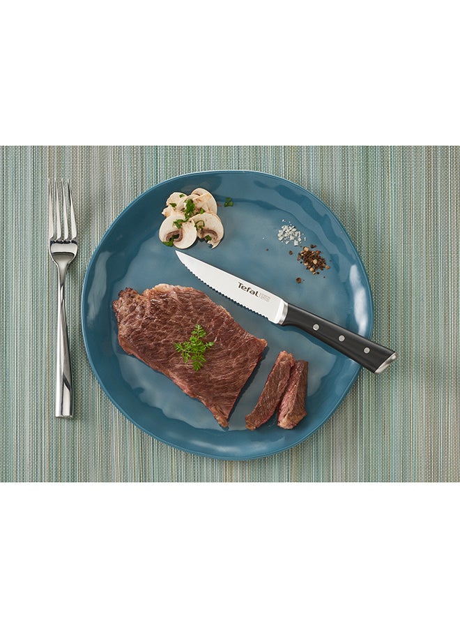 Tefal - Ice Force Set Of 4 Steak Knives Black 11cm - Image 1