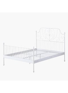 Home Box Ec-P-Stova Isabella 150X200 Metal Bed- White  - Image 4