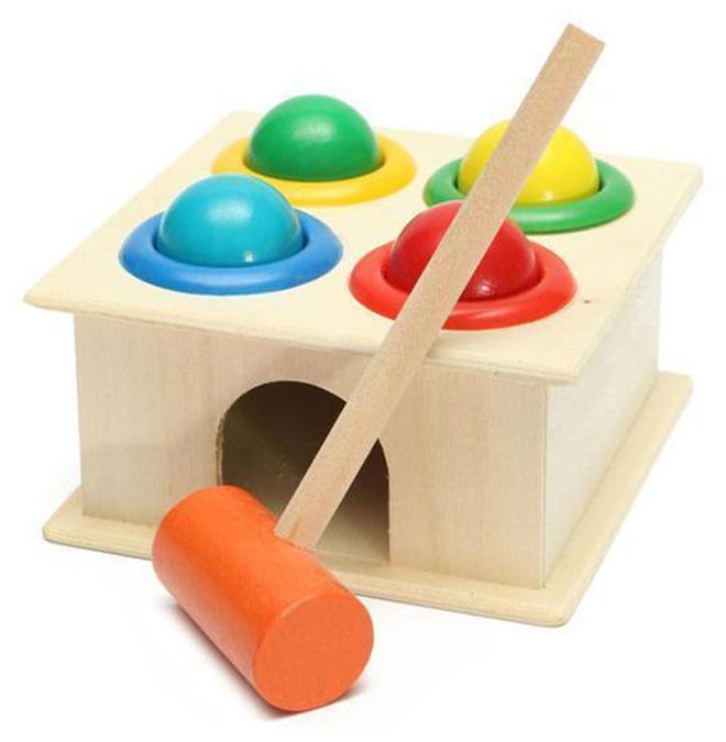 لعبة مطرقة الكرة الخشبية للأطفال