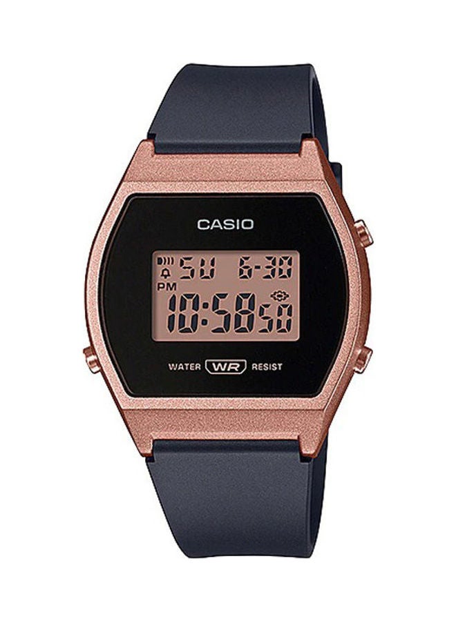 كاسيو ساعة يد بعقارب وسوار من الراتنج طراز LW-204-1ADF
