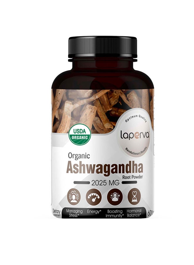 Laperva Organic Ashwagandha Root Powder 2025 Mg -60 Tablets 