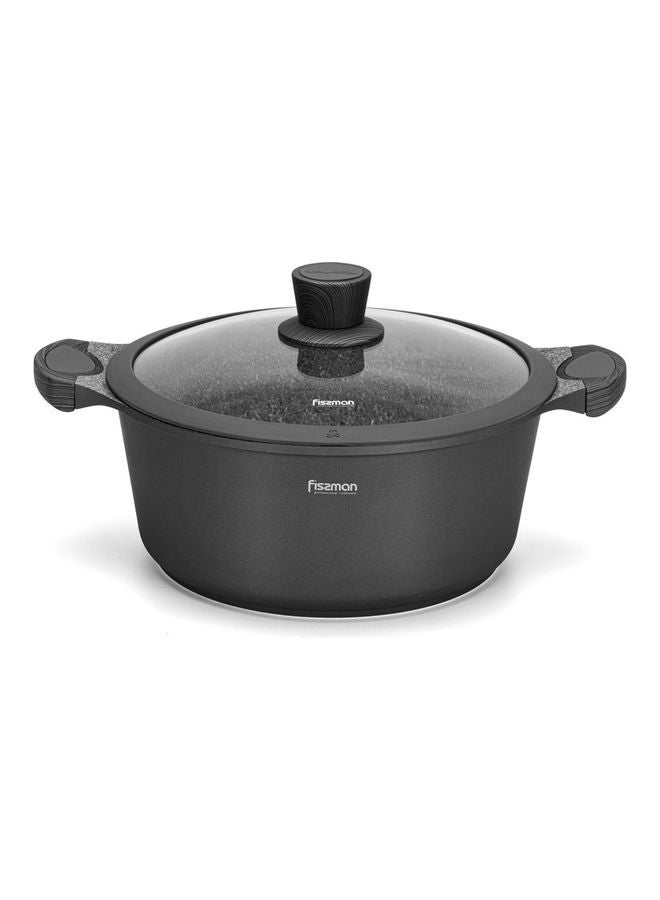 فيسمان كسرولة من سلسلة بريستيج من الألومنيوم مانعة للالتصاق مع غطاء سعة 6.2 لتر أسود/شفاف 6.2 Ltrسم - Image 1