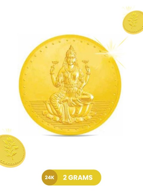 24 Karat 999 Pure Gold Coin Laxmi 2g