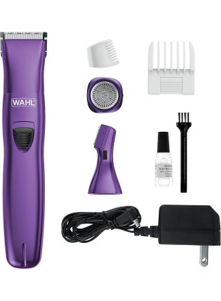 Wahl Pure Confidence Rechargeable Lady Clipper | Personal Grooming Kit with 3 Attachments (Trimmer, Detail Trimmer, Rotary Shaver) & 2 Guide Combs | 60 Minutes Runtime | Portable Design (9865-127) Purple 0.4kg - pnsku/N51496833A/45/_/1750169773/e9f411fa-3bee-4a1a-bd59-705871e4c38d