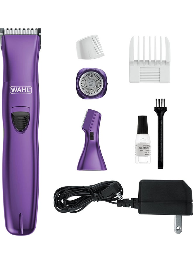 WAHL Wahl Pure Confidence Rechargeable Lady Clipper | Personal Grooming Kit with 3 Attachments (Trimmer, Detail Trimmer, Rotary Shaver) & 2 Guide Combs | 60 Minutes Runtime | Portable Design (9865-127) Purple 0.4kg  - Image 1