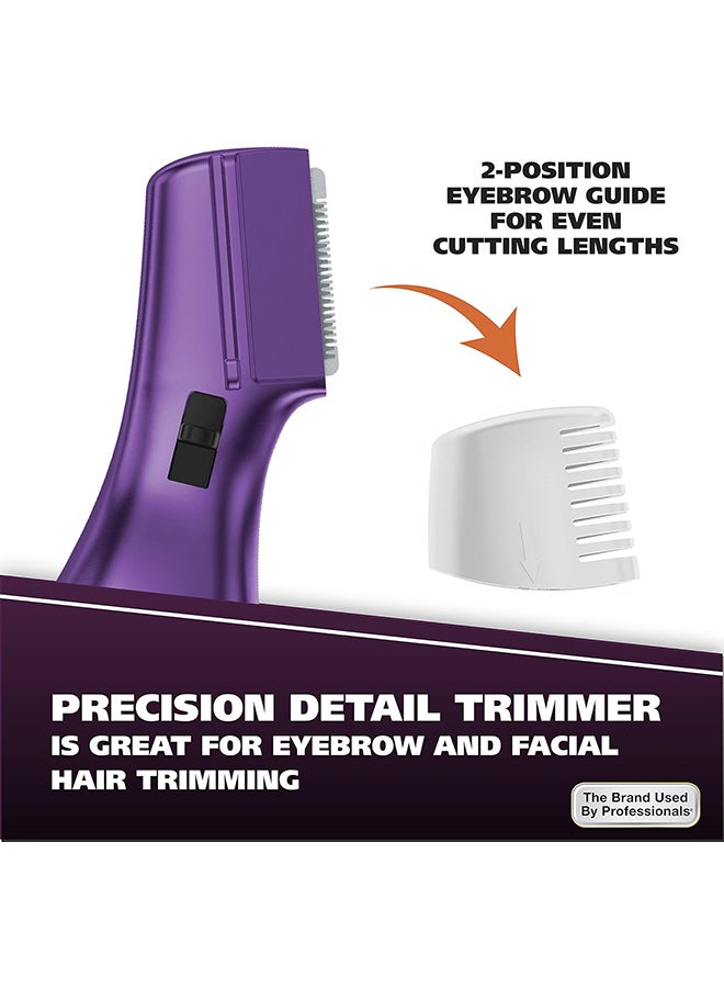 WAHL Wahl Pure Confidence Rechargeable Lady Clipper | Personal Grooming Kit with 3 Attachments (Trimmer, Detail Trimmer, Rotary Shaver) & 2 Guide Combs | 60 Minutes Runtime | Portable Design (9865-127) Purple 0.4kg  - Image 5