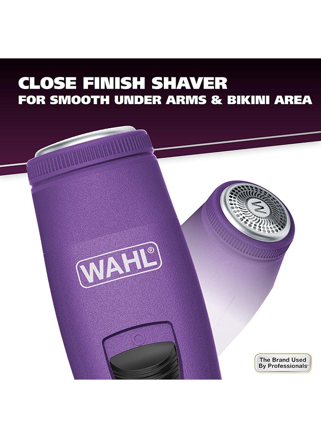 WAHL Wahl Pure Confidence Rechargeable Lady Clipper | Personal Grooming Kit with 3 Attachments (Trimmer, Detail Trimmer, Rotary Shaver) & 2 Guide Combs | 60 Minutes Runtime | Portable Design (9865-127) Purple 0.4kg  - Image 3