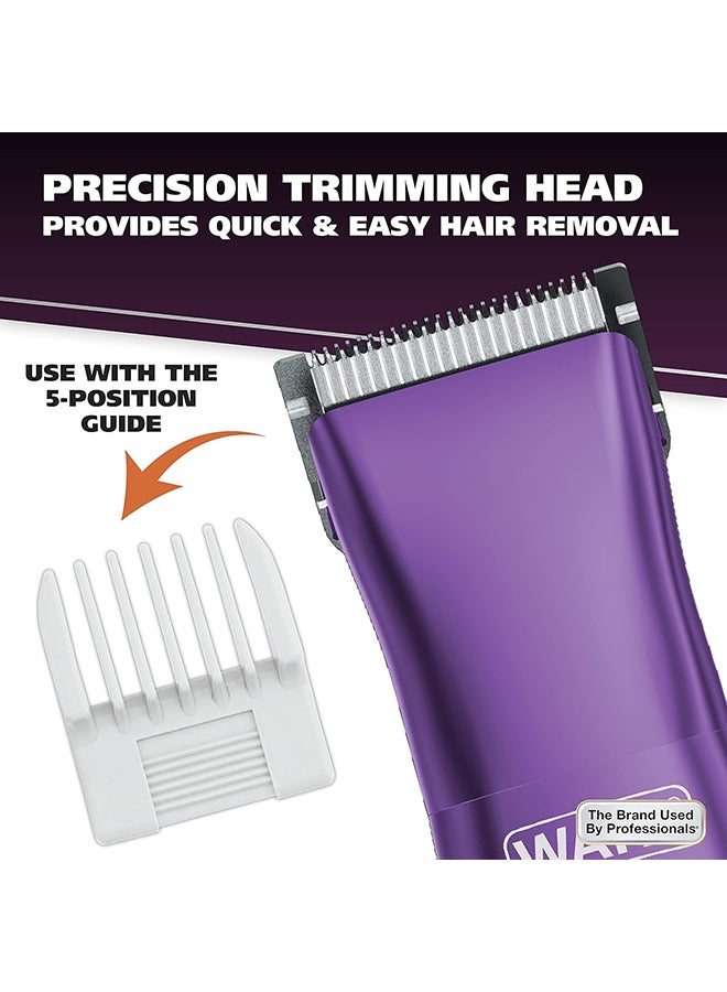 WAHL Wahl Pure Confidence Rechargeable Lady Clipper | Personal Grooming Kit with 3 Attachments (Trimmer, Detail Trimmer, Rotary Shaver) & 2 Guide Combs | 60 Minutes Runtime | Portable Design (9865-127) Purple 0.4kg  - Image 2