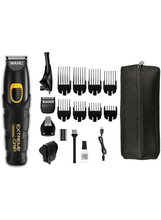 WAHL WAHL Extreme Grip 7-in-1 Multi-Grooming Trimmer for Men | High-Performance Stainless-Steel Blades | 12 Guide Combs with Adjustable Lengths (0.5mm-11mm) | 120 Min Runtime (9893-1927) Black 0.5kg  - Image 5