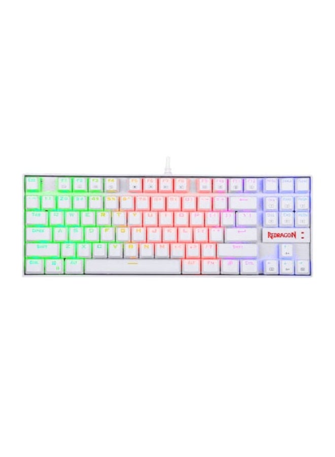 REDRAGON - K552 KUMARA RGB Mechanical Gaming Keyboard – Brown Switch (White) - Image 1