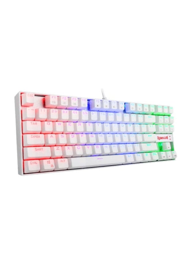 REDRAGON - K552 KUMARA RGB Mechanical Gaming Keyboard – Brown Switch (White) - Image 1