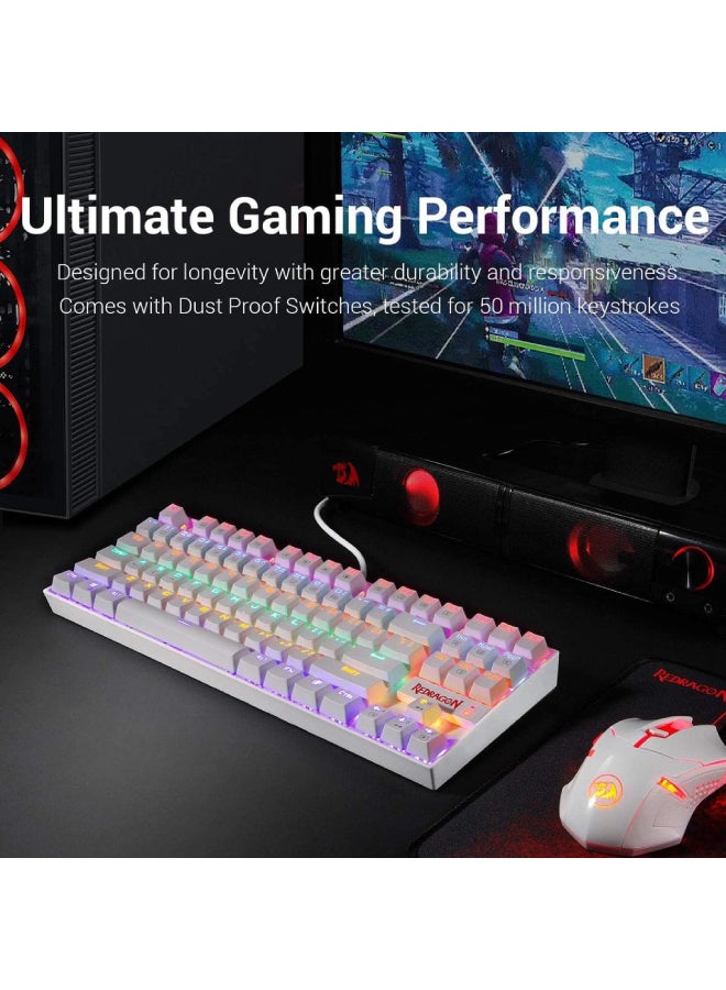 K552 KUMARA Gaming Mechanical Keyboard [Red Switches] - Rainbow LED Lighting - English & Arabic Keys - White - pnsku/N51501122A/45/_/1709215575/864bffd7-2385-446a-9e2f-d01c7f620eda